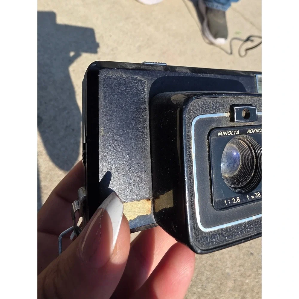 Vintage Minolta Autopak 600-X Film Camera Rokkor 38mm f/2.8 Lens Black